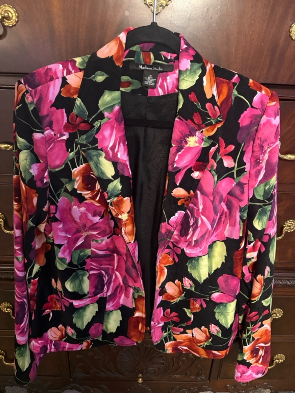 Madison Studio Floral Blazer – Women’s Size 16 – Pink/ Floral Career Jacket